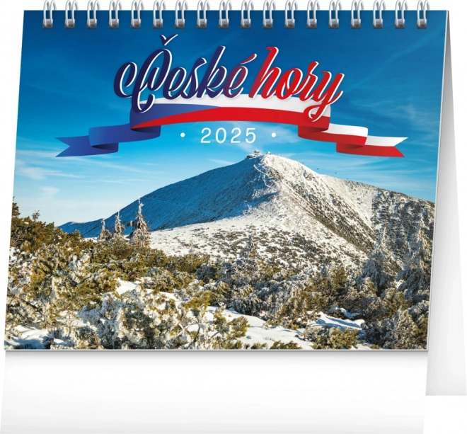 NOTIQUE Tischkalender Tschechische Berge 2025, 16,5 × 13 cm