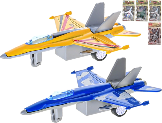 Metallisches Militärflugzeug 11 cm mit Rückzug, 6 Varianten