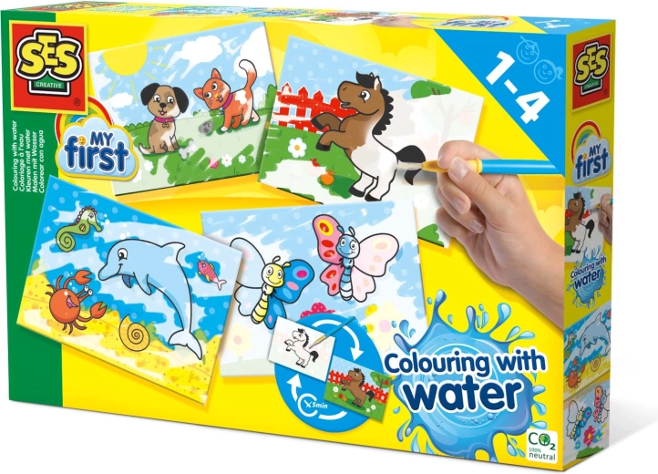 Mein erstes Malen mit Pinsel und Wasser