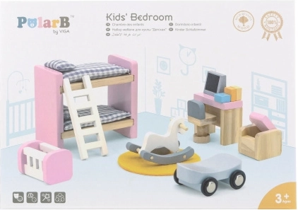 Holz-Kinderzimmer für das Puppenhaus VIGA POLARB