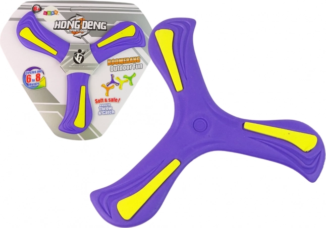 Violette fliegende Bumerangscheibe für Kinder