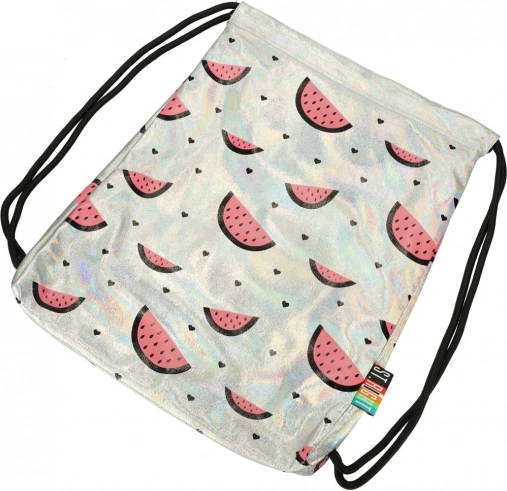 Rucksackbeutel mit holografischem Effekt und Wassermelonenmotiv
