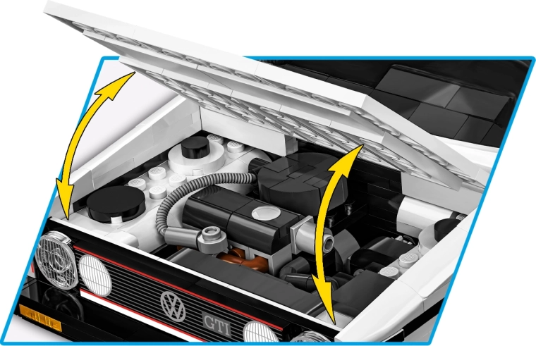 Zu öffnende Teile und detaillierter Motor