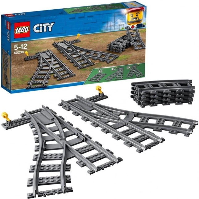 Lego City Weichen für Eisenbahngleise