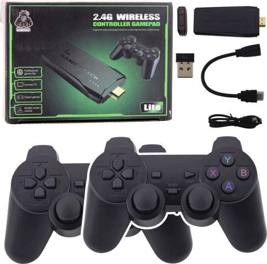 Retro-TV-Spielkonsole mit kabellosen Gamepads