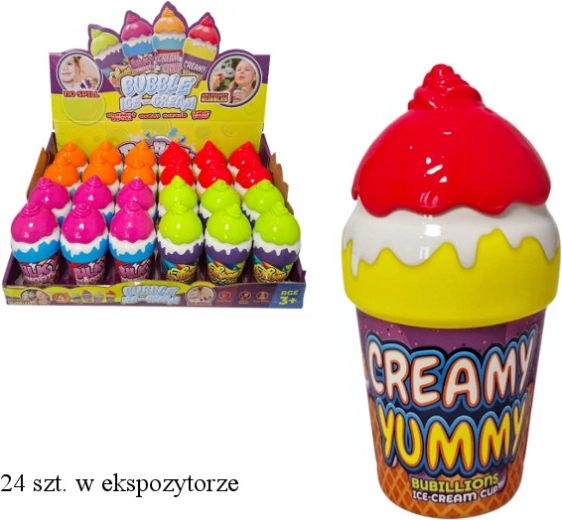 Seifenblasenbehälter in Eiscremeform