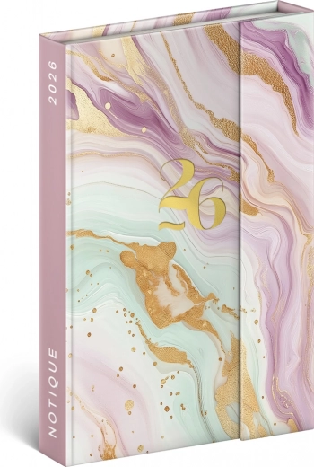 Notique Wöchentlicher Magnetischer Kalender Rosa Marmor 2026