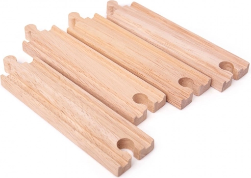 Lange gerade Schienen BIGJIGS RAIL 21 cm – 4 Stk.