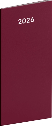 Notique Weinrotes Taschenkalender 2026