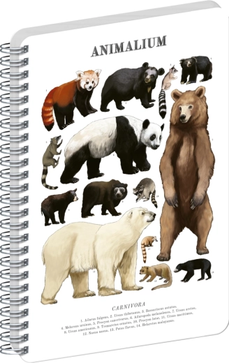 Notique Spiralblock Animalium – Bärenartige Raubtiere, blanko, A5