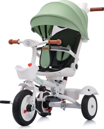 CHIPOLINO Dreirad mit Verdeck Futuro 2-in-1 Grün