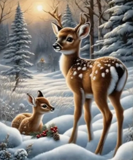Norimpex Diamantmalerei Hirsch im Nebel 30 × 40 cm