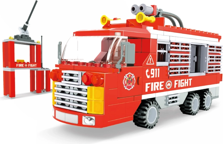 Kompatibler BLOXO-Bausatz Feuerwehrstation mit 278 Teilen