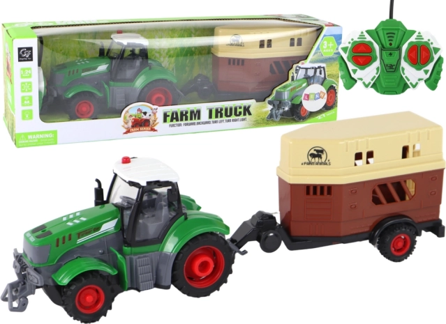 RC-Traktor mit Anhänger für Tiere 1:24