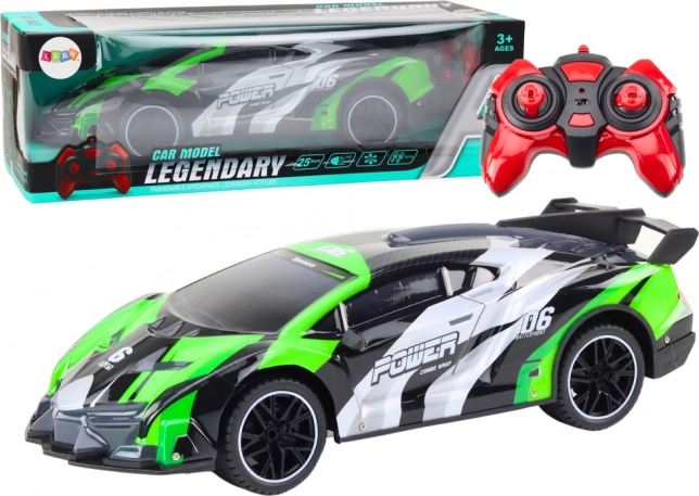 RC Sportwagen 1:10 mit Lichtern, Geschwindigkeit 25 km/h – grün