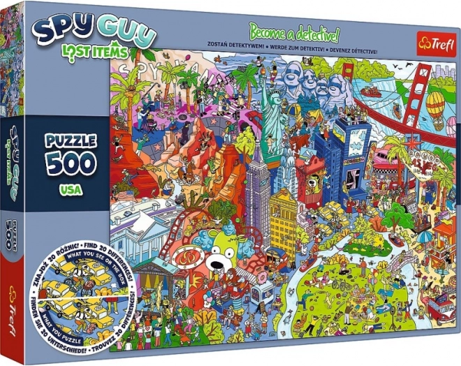 Puzzle Spy Guy Lost Items USA 500 Teile