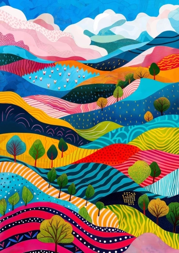 ENJOY Puzzle Wellenförmige Hügel 1000 Teile