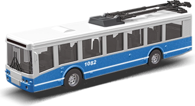 Oberleitungsbus ÖPNV blau 16 cm