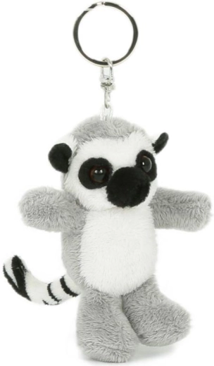 Plüsch-Schlüsselanhänger Katta-Lemur 7 × 8 cm
