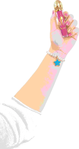 Musik-Stil: Mikrofon-Lippgloss und Armband-Basteln