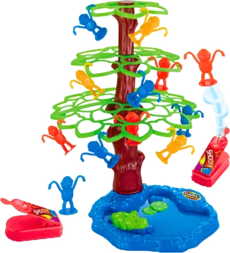 Spaßiges Abschießen und Einhängen der Äffchen