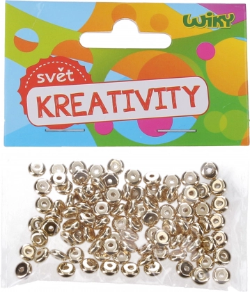 Goldene Perlen 6 × 3 mm – Packung 100 Stk.