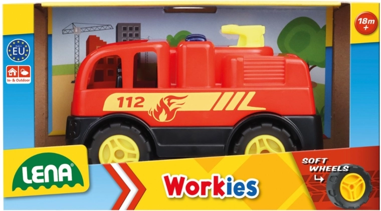 LENA Workies Feuerwehrauto 12 cm