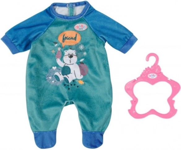 Baby Born Samtstrampler Blau, 43 cm