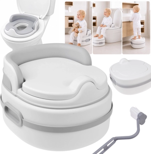 Kinder-Töpfchen 3-in-1 (Töpfchen, Tritthocker und WC-Sitzverkleinerer mit Fußstütze)