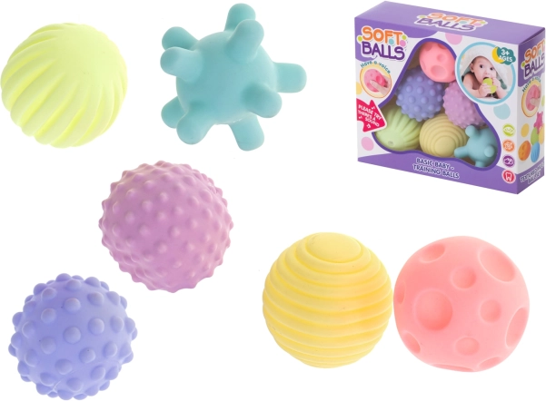 Sensorische Spielbälle für Kinder - Satz von 6 Stück
