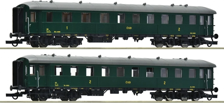 Set von 2 Schnellzugwagen ČSD Roco