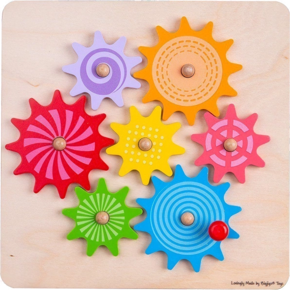 Bigjigs Toys Bunte Zahnräder für Kinder