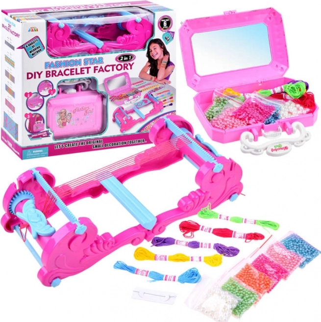 Armband-Fabrik für Kinder mit Perlen und Stickgarn