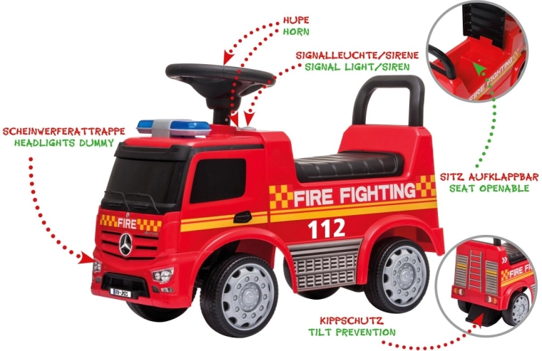 Mercedes-Benz Antos Feuerwehr-Rutschfahrzeug und Lauflernhilfe 2 in 1