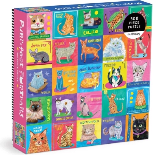 Mudpuppy Puzzle Katzenporträts 500 Teile