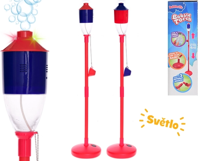 Stand-Seifenblasenmaschine in Fackelform 132 cm