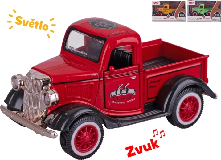 Metallmodellauto Oldtimer 11 cm mit Licht und Sound