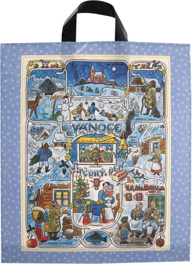 Kunststofftasche mit Motiv im Stil von J. Lada 40 × 46 cm