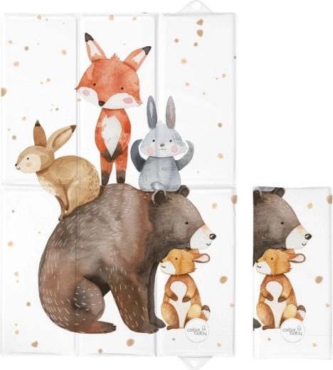 Ceba Baby Reise-Wickelunterlage Basic Forest Friends 60 × 40 cm
