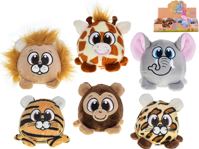 Plüschiges Safari-Tier 10 cm – rund, extra weich für Babys