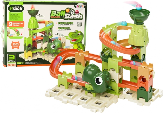 Murmelbahn-Bausatz Dinosaurier, 9 Ebenen, 60 Teile