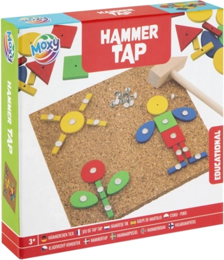Kork-Pickertafel mit geometrischen Formen