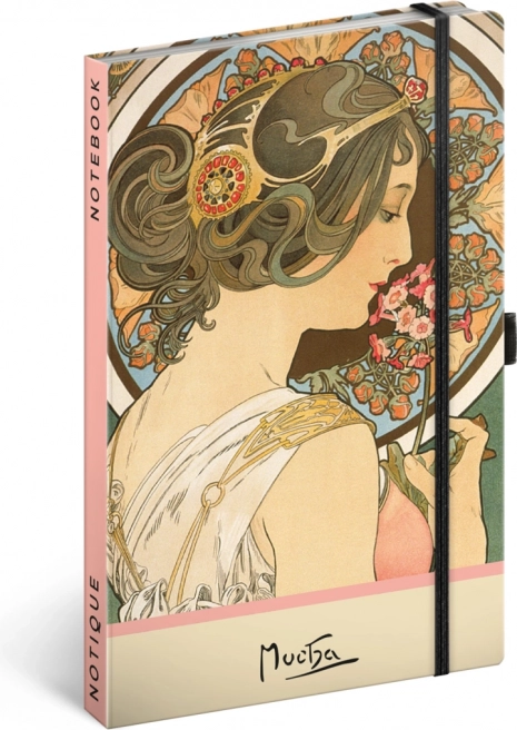 Notique Notizbuch Alfons Mucha – Schlüsselblume, dotted 13 × 21 cm