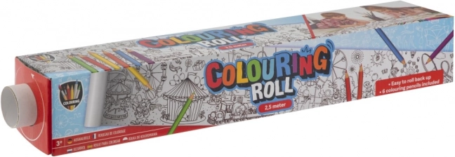 Malrolle mit Vordruck und Buntstiften