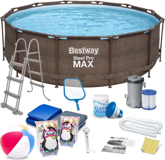 Garten-Rahmenpool 366 × 100 cm mit Zubehör BESTWAY