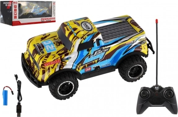 RC Geländewagen Pick-up 27 MHz 17 cm mit wiederaufladbarem Akkupack
