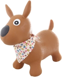 Hüpfspielzeug Hund mit Halstuch