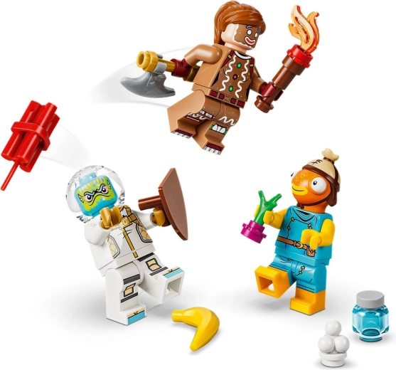 Drei LEGO Fortnite Minifiguren