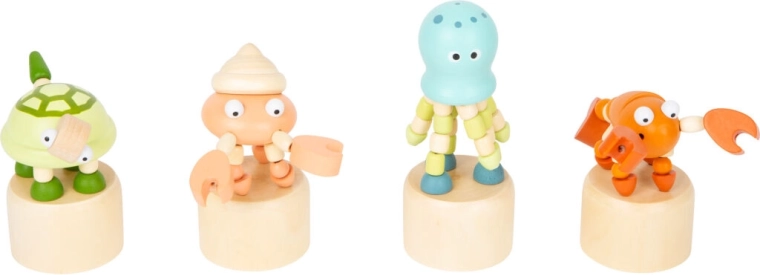 Holz-Drückfigur Meeres­tier SMALL FOOT – 1 Stück, Mix