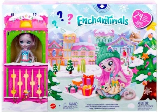 Adventskalender ENCHANTIMALS – Sybill Snow Leopard und Tierchen Flake